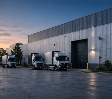 Customs operation — border infrastructure, architectural framing